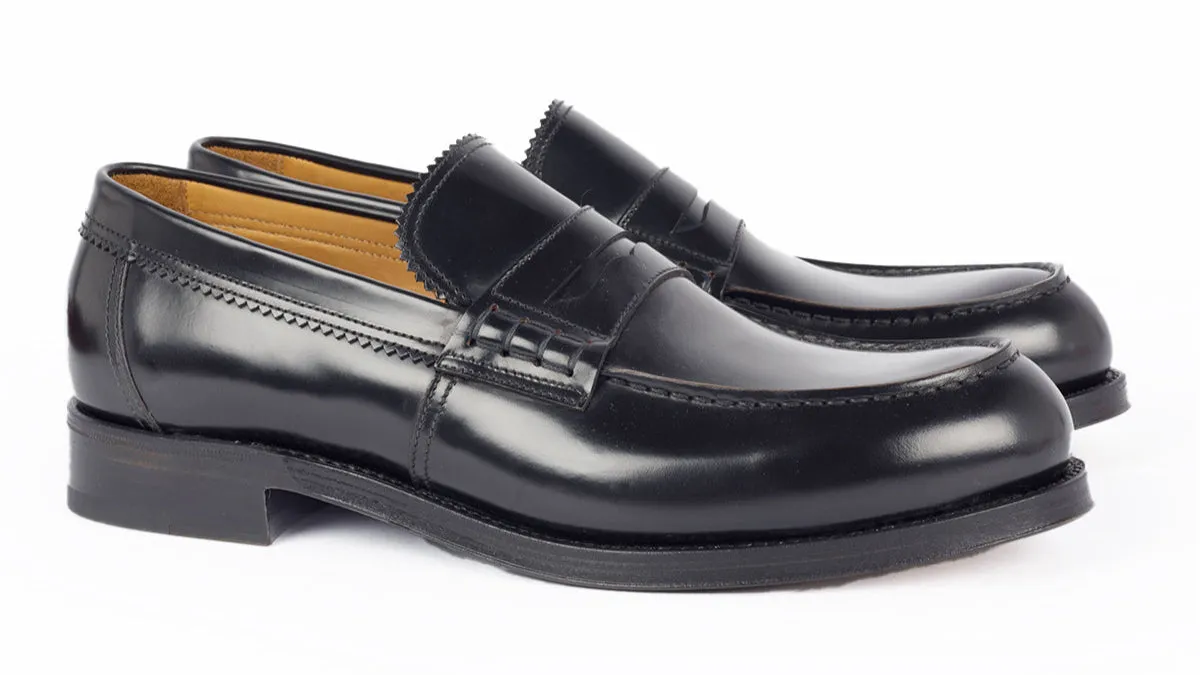 1032 Ugo Penny Loafer Calfskin Leather Oldbox Black