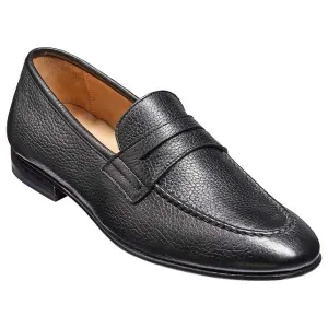 40% OFF BARKER Ledley Shoes - Mens Moccasins - Black Deerskin Size: UK 8 & 9