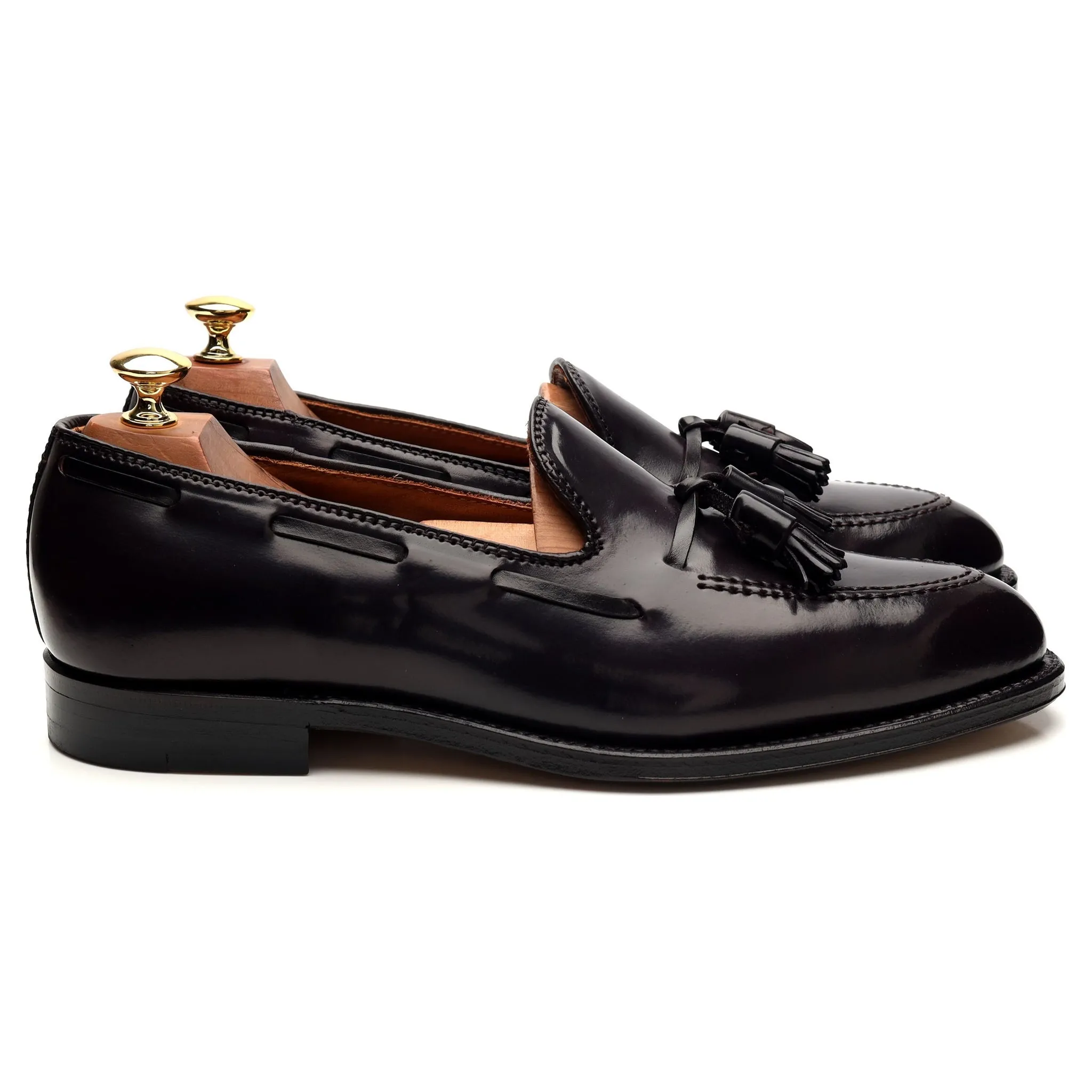 '563' Burgundy Cordovan Leather Tassel Loafer UK 9 US 10 D