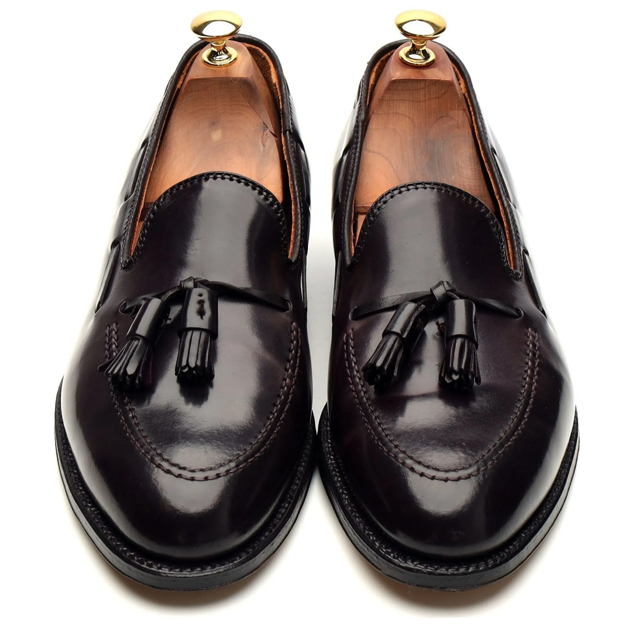 '563' Burgundy Cordovan Leather Tassel Loafer UK 9 US 10 D