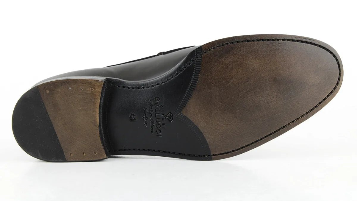 703 Enzo Penny Loafer Calfskin Leather Black