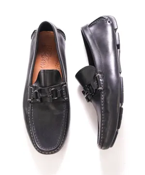 $750 SALVATORE FERRAGAMO - Parigi Black Gancini Bit Loafer - 9 EE US