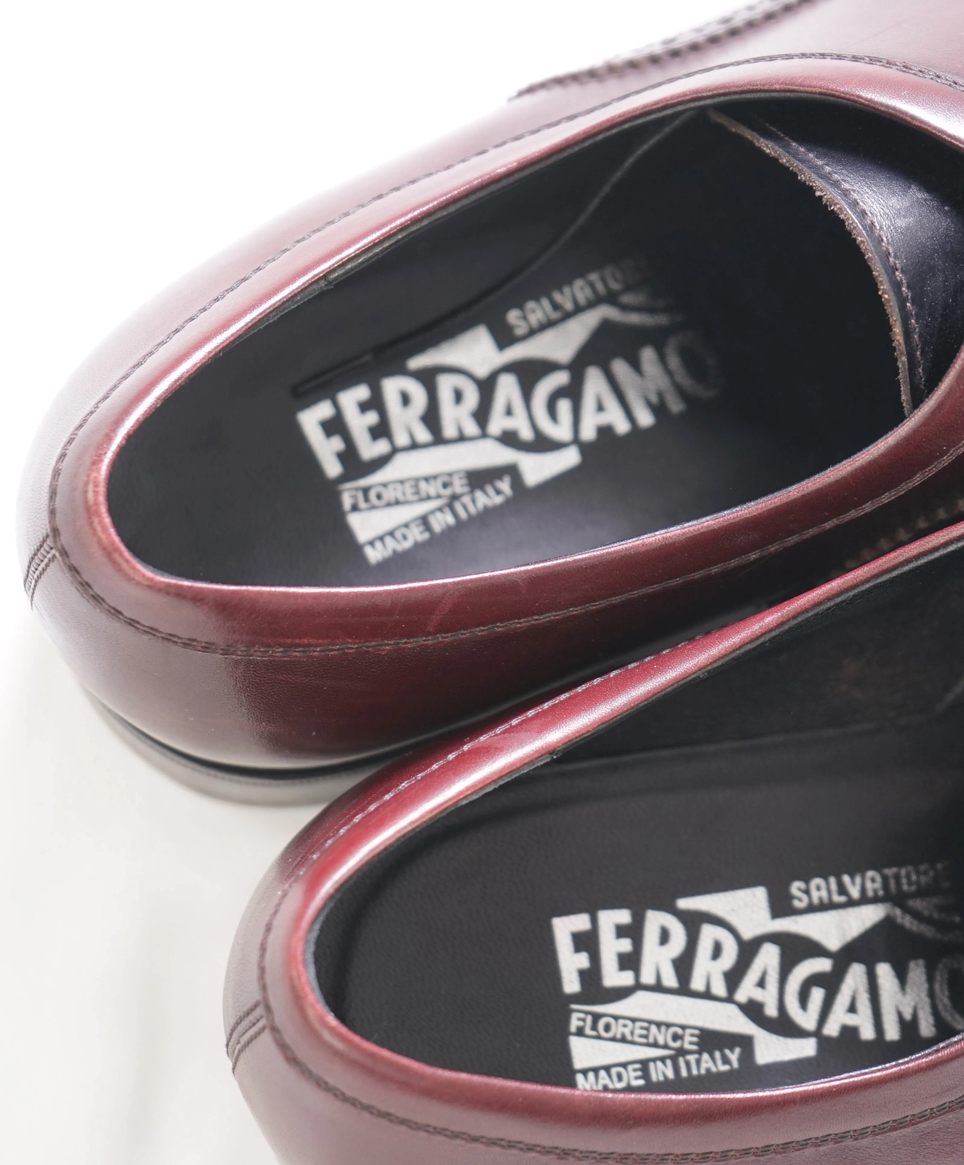 $950 SALVATORE FERRAGAMO - 2-Tone Brogue Oxfords - 10 D US