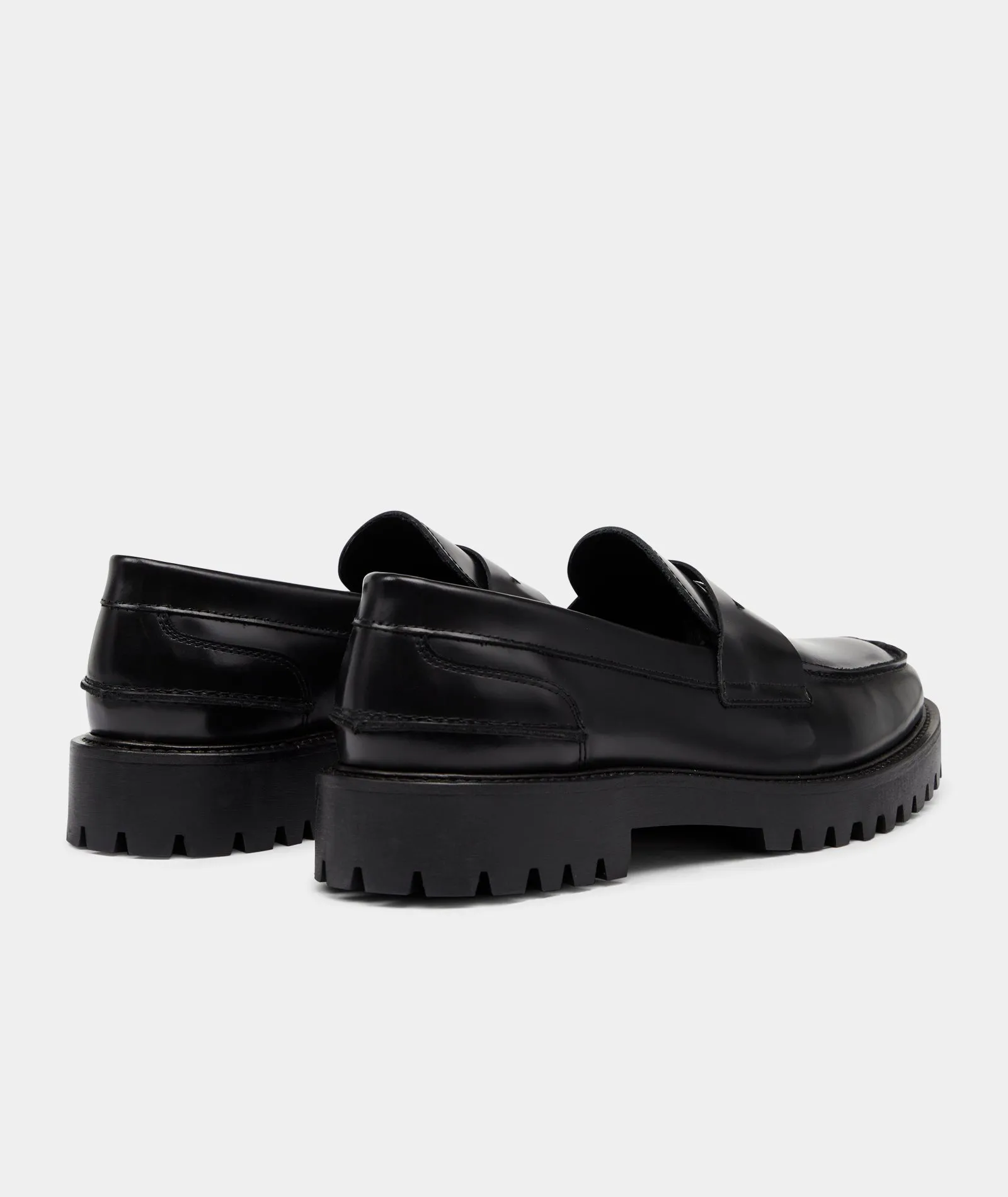Aaron Penny Loafer - Black Polido