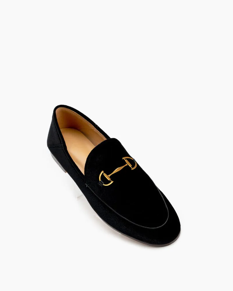 Alina Luxurious Velvet Slip-On Flat Loafers