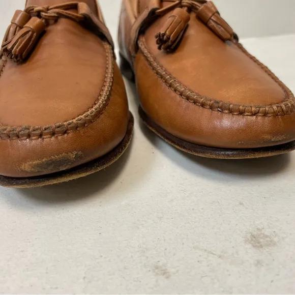 ALLEN EDMONDS Made in Italy Urbino Tassel Loafer in Tan Size 10 1/2 D $300