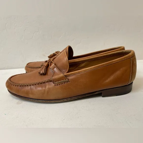 ALLEN EDMONDS Made in Italy Urbino Tassel Loafer in Tan Size 10 1/2 D $300