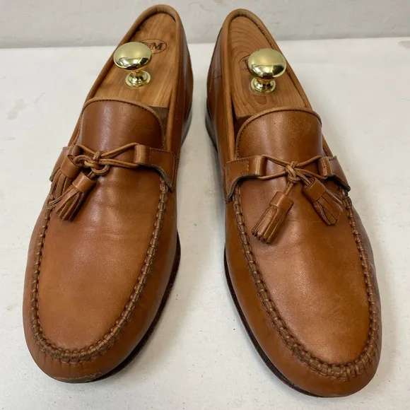 ALLEN EDMONDS Made in Italy Urbino Tassel Loafer in Tan Size 10 1/2 D $300