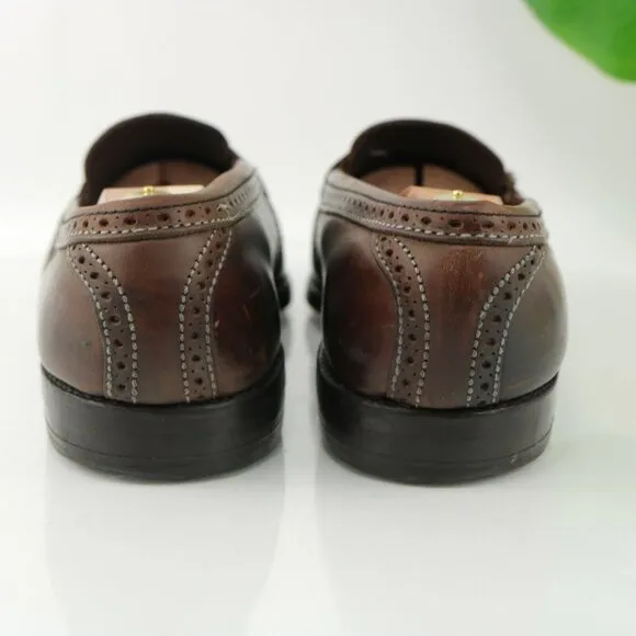 Allen Edmonds Mens Harvard Loafer Size 9.5 B Brown Leather Tassel Slip On Shoe