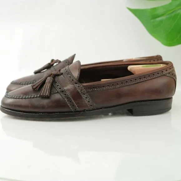 Allen Edmonds Mens Harvard Loafer Size 9.5 B Brown Leather Tassel Slip On Shoe