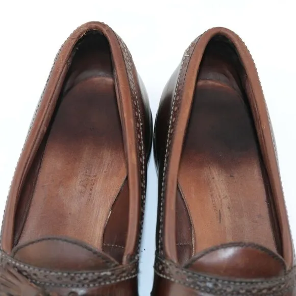 Allen Edmonds Mens Harvard Loafer Size 9.5 B Brown Leather Tassel Slip On Shoe