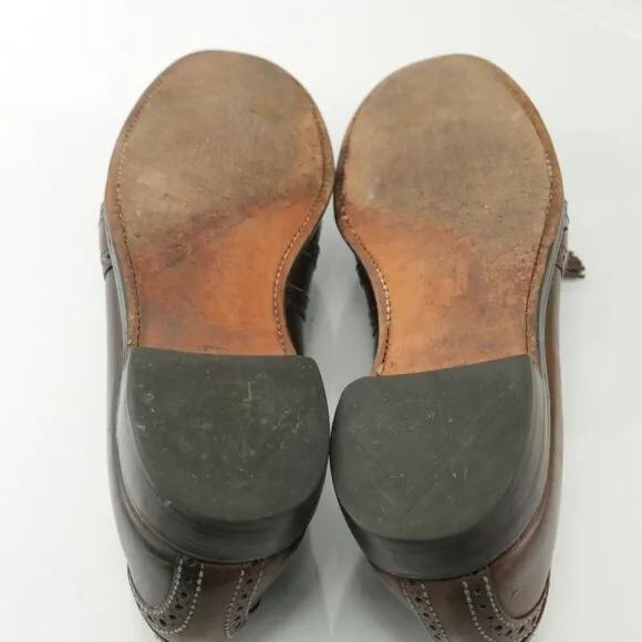 Allen Edmonds Mens Harvard Loafer Size 9.5 B Brown Leather Tassel Slip On Shoe