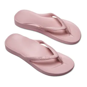Arch support flip flops in pink