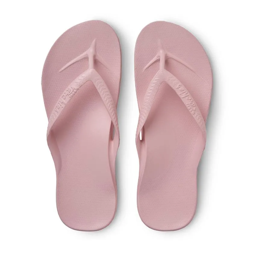 Arch support flip flops in pink