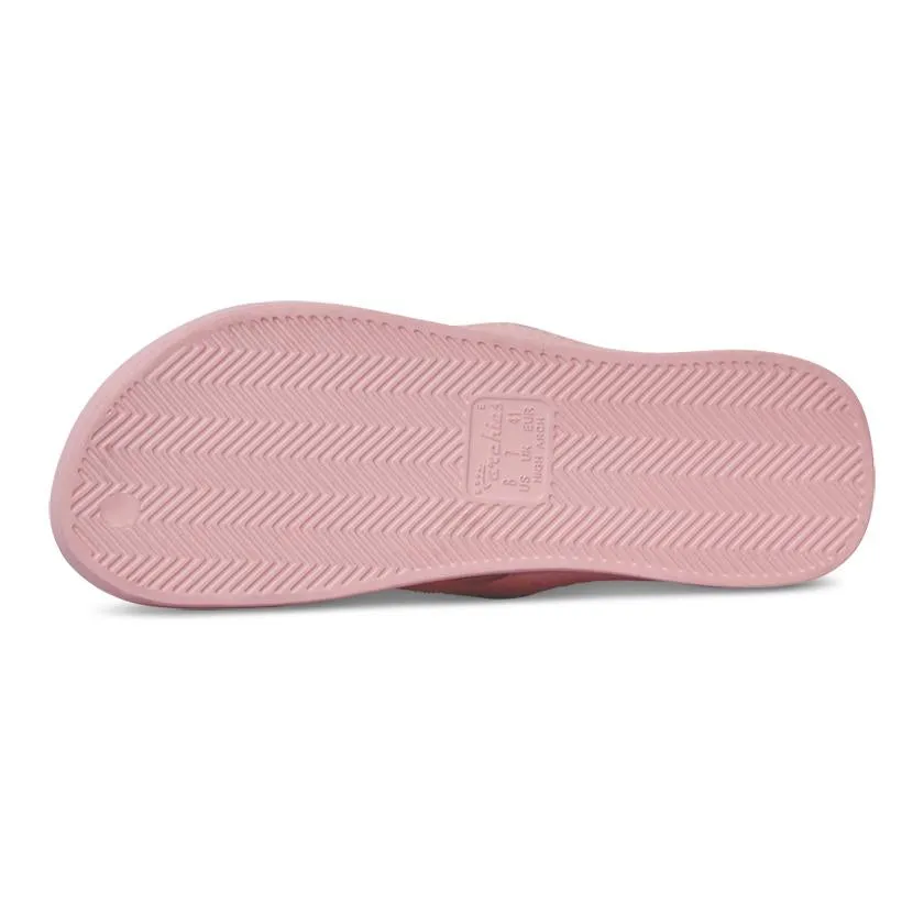 Arch support flip flops in pink