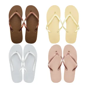 Assorted Metallic Flip Flops (Case of 48 Pairs)