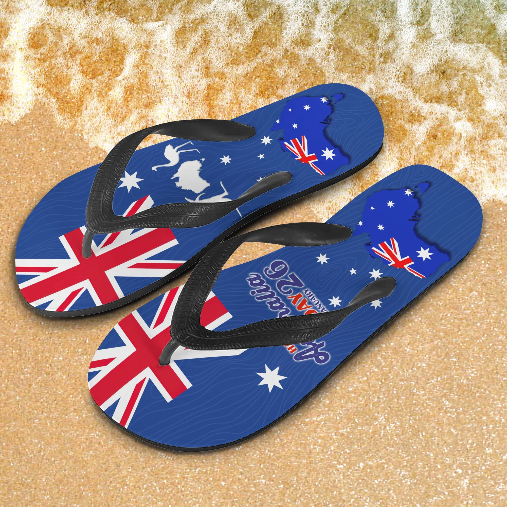 Australia Day 3D Flip Flops 1
