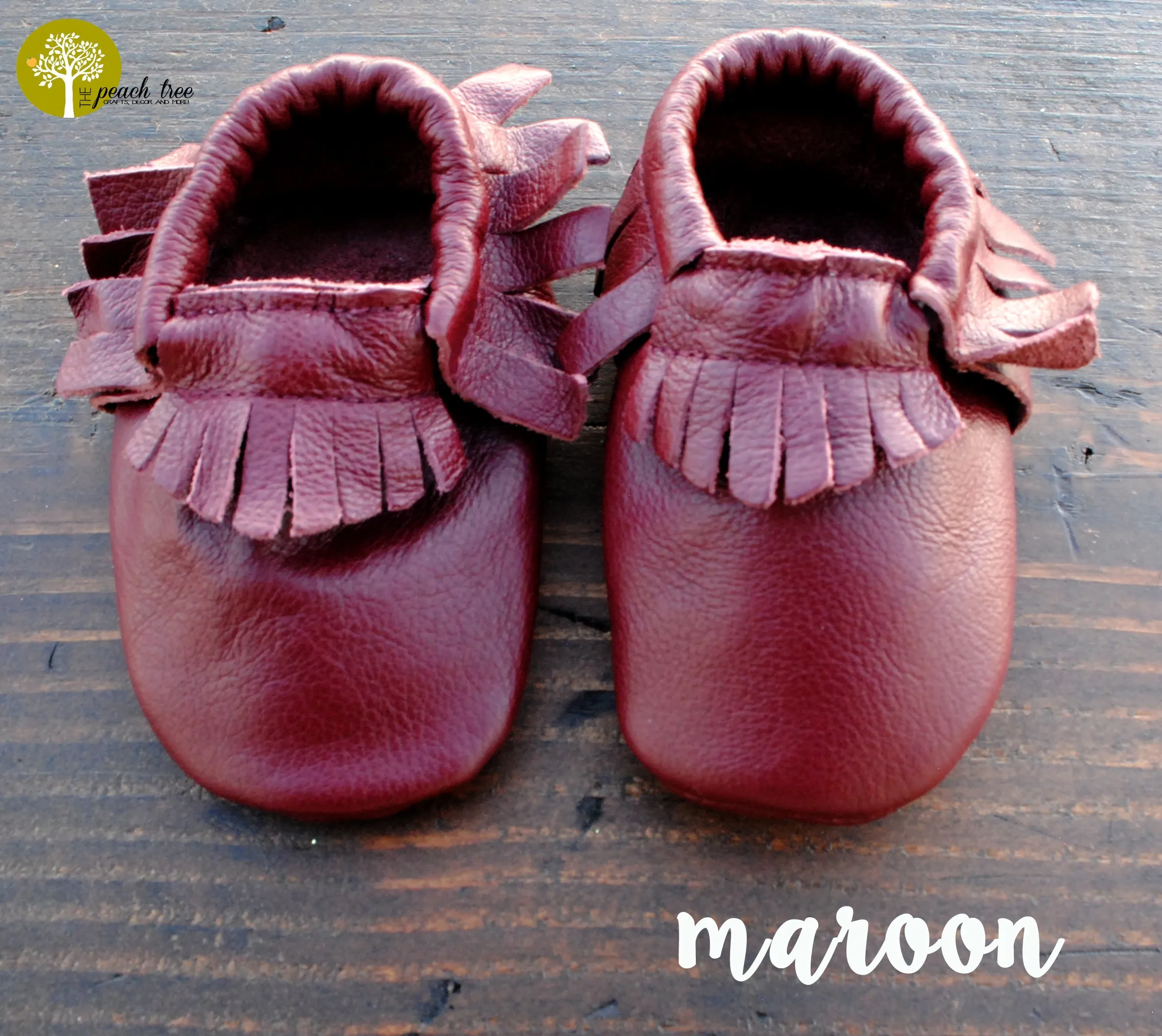 Baby Leather Moccasins Solid Colors 2