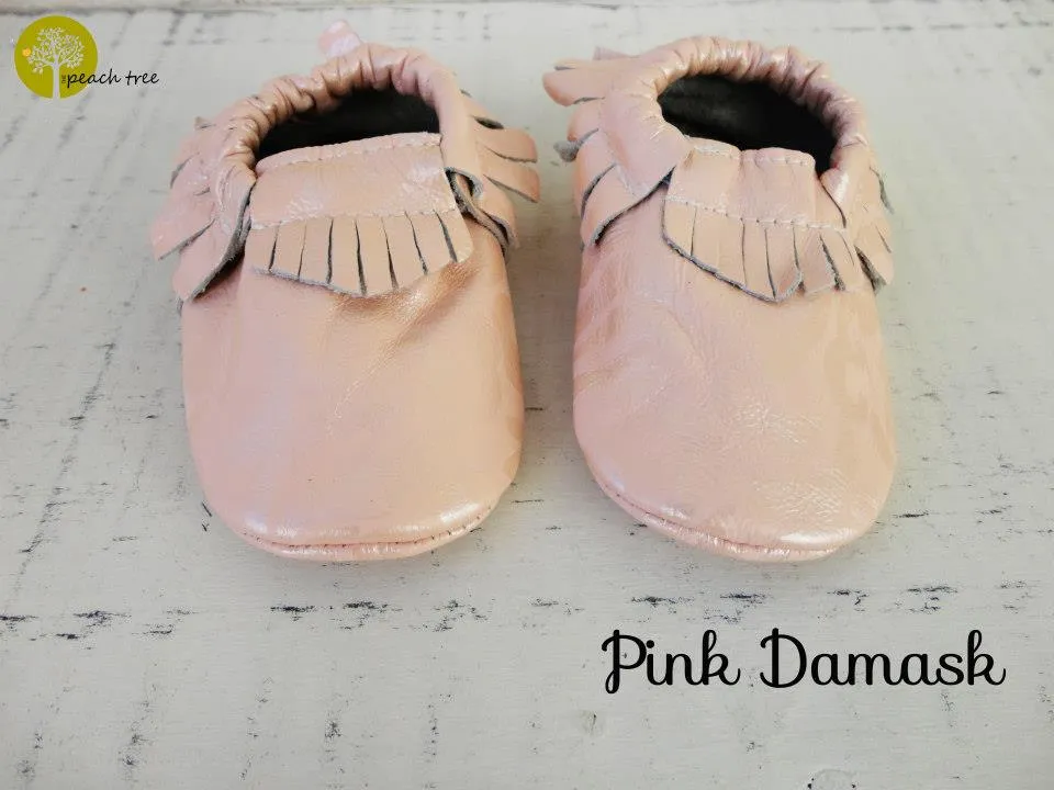 Baby Leather Moccasins Solid Colors 2
