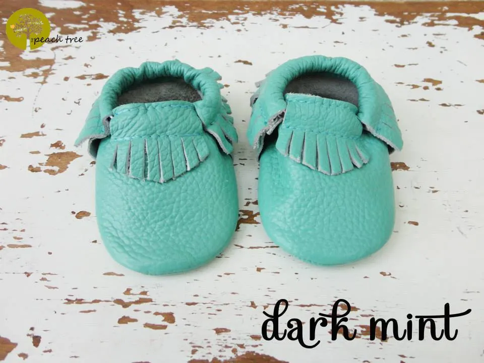 Baby Leather Moccasins Solid Colors