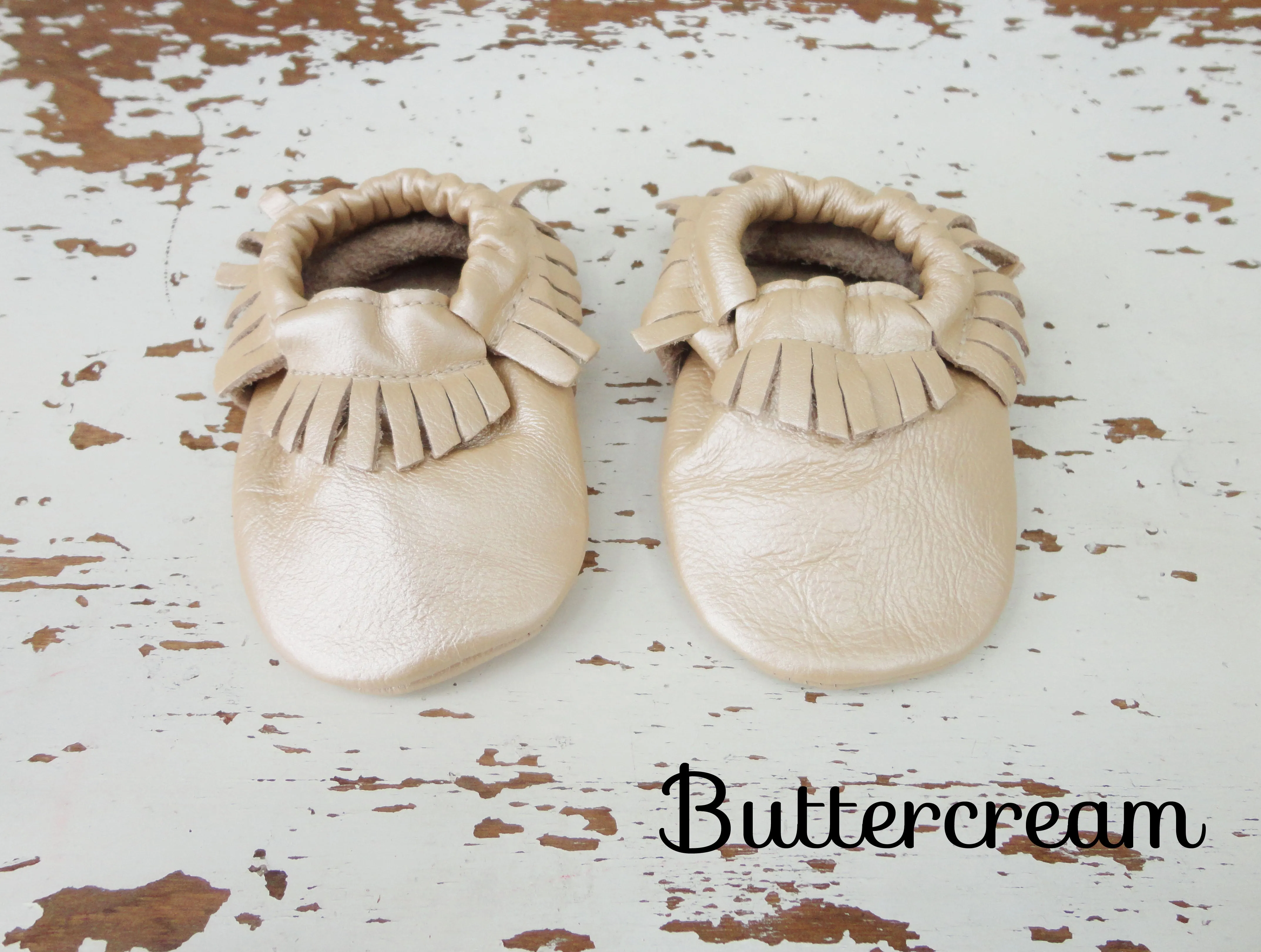 Baby Leather Moccasins Solid Colors