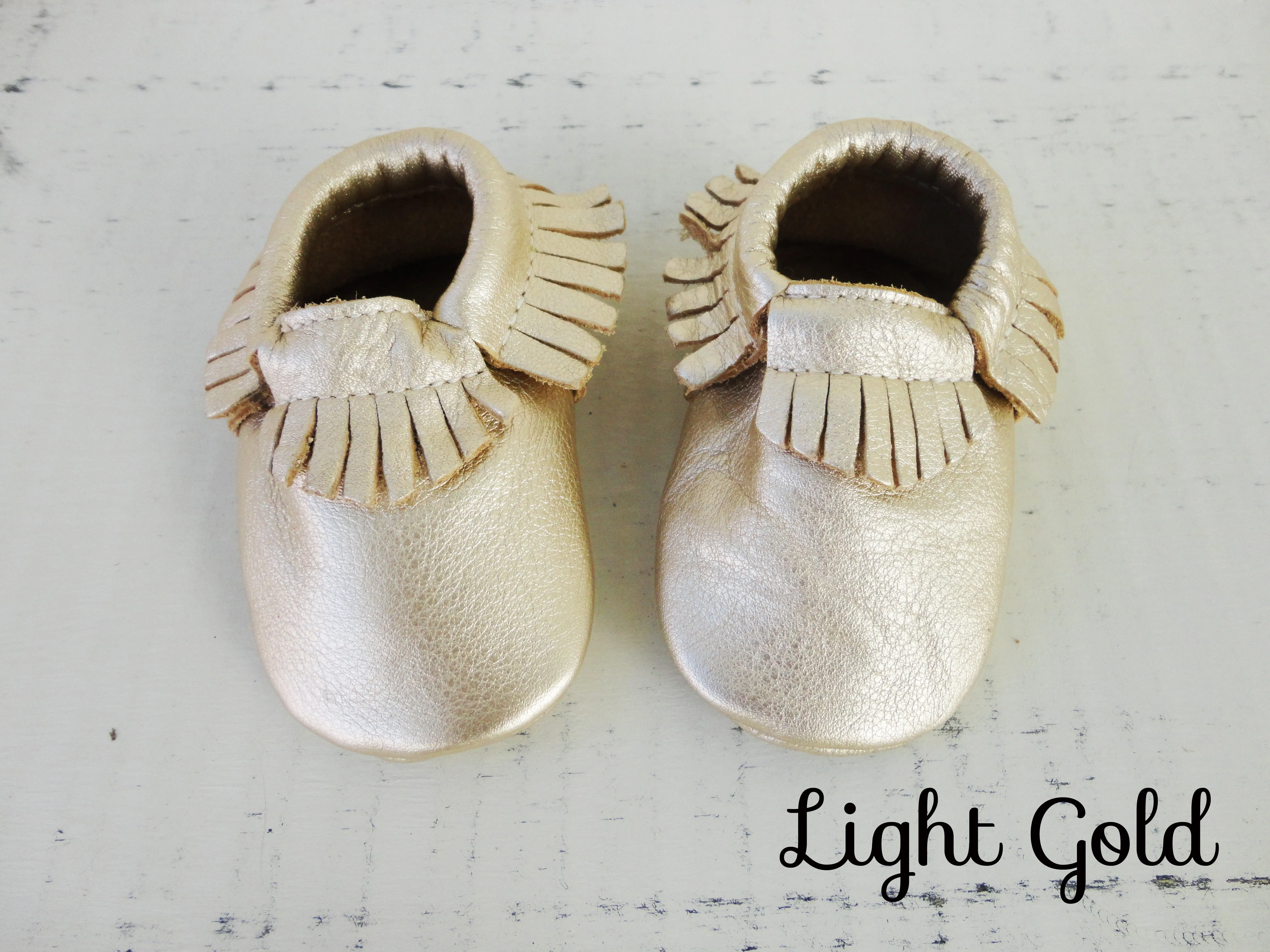 Baby Leather Moccasins Solid Colors