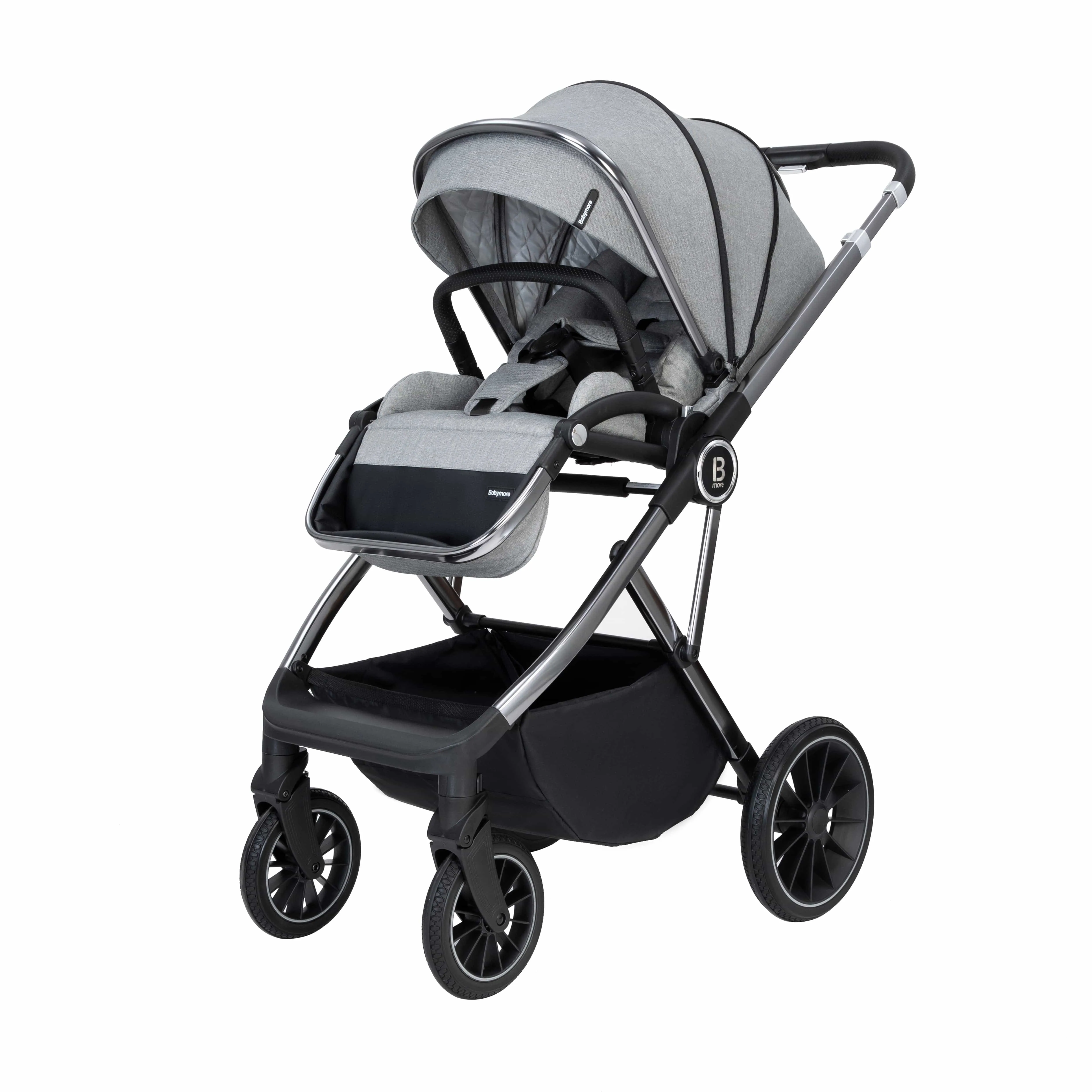 Babymore Chia Pram & Pushchair - Pearl Grey