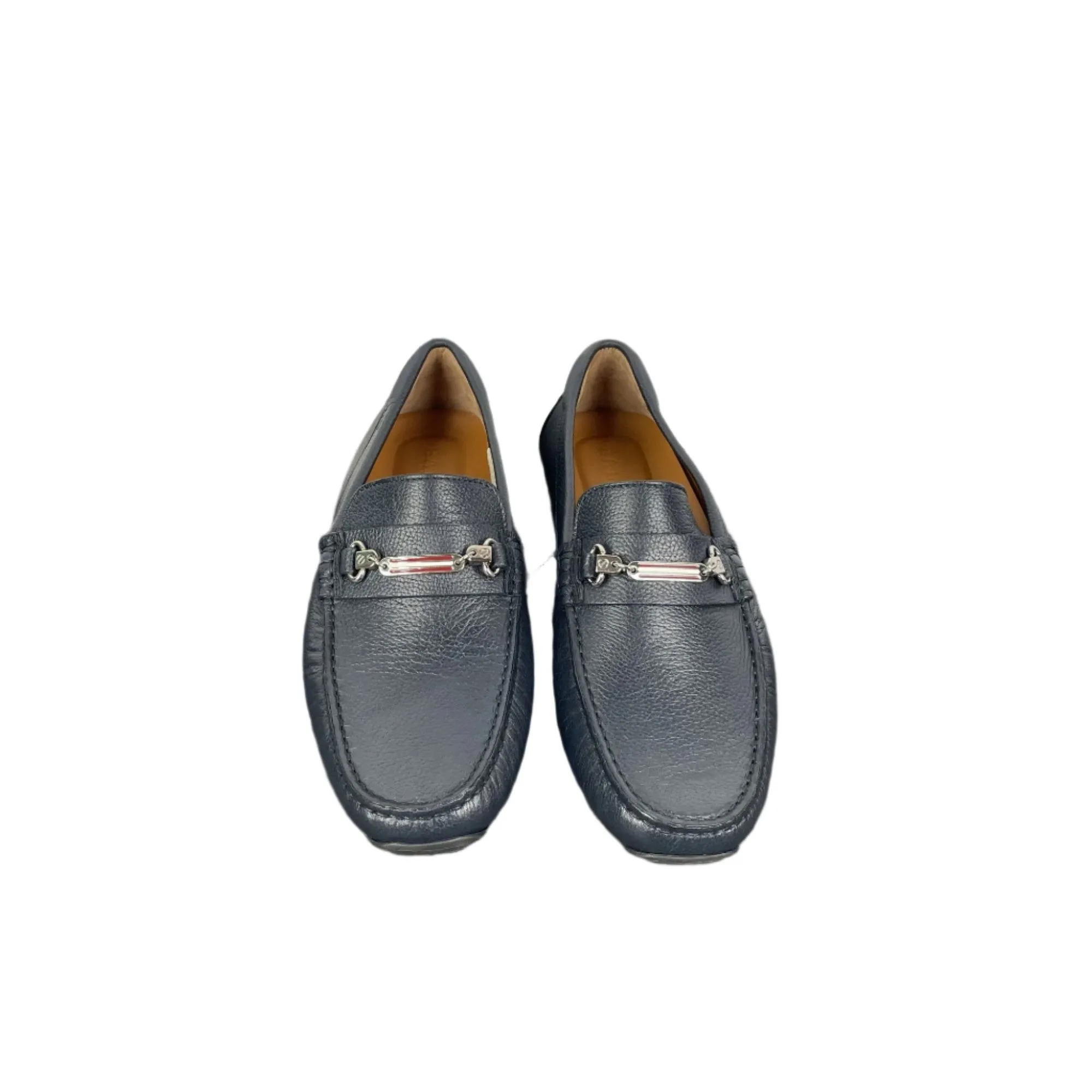 Bally Pitaval Navy Leather Loafers