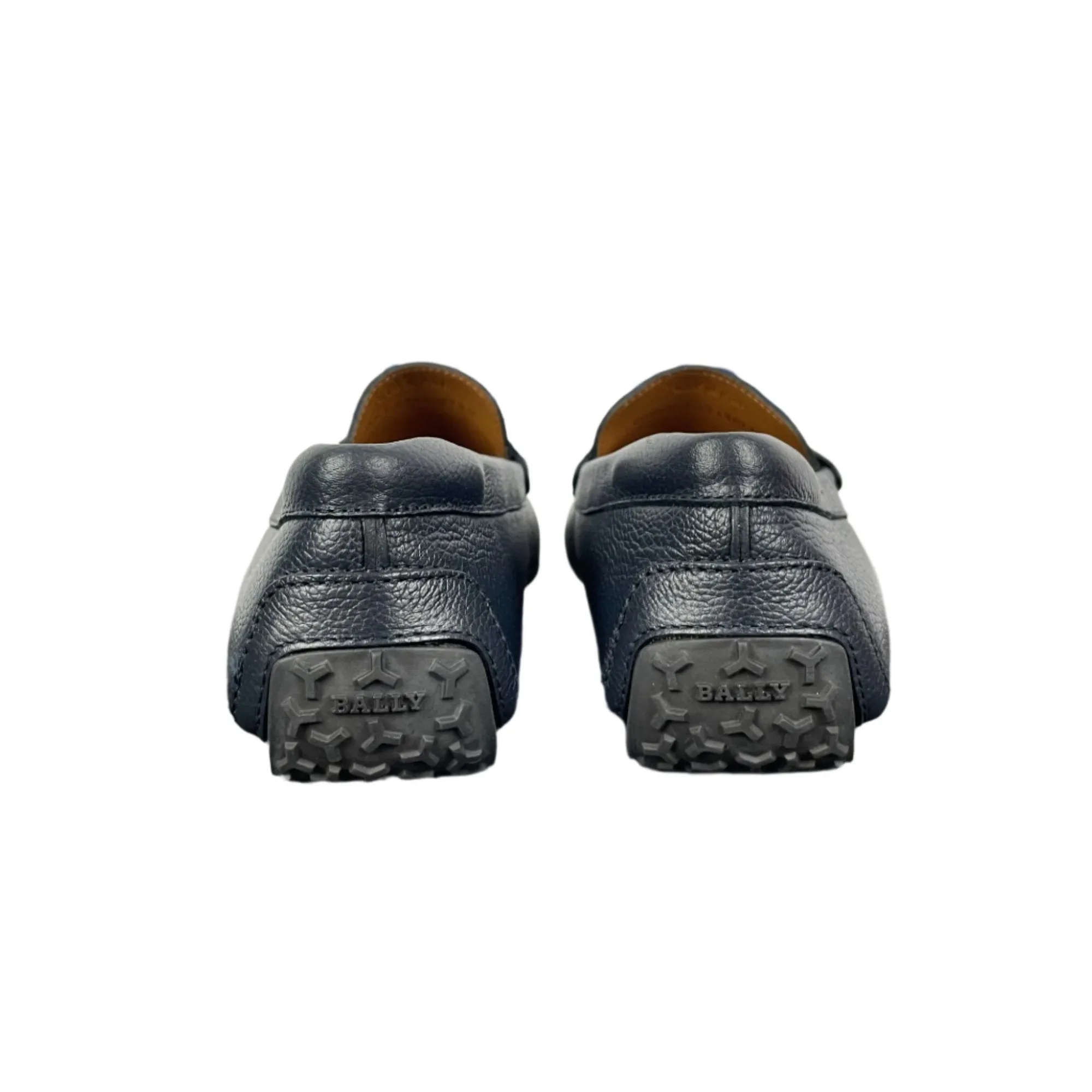 Bally Pitaval Navy Leather Loafers