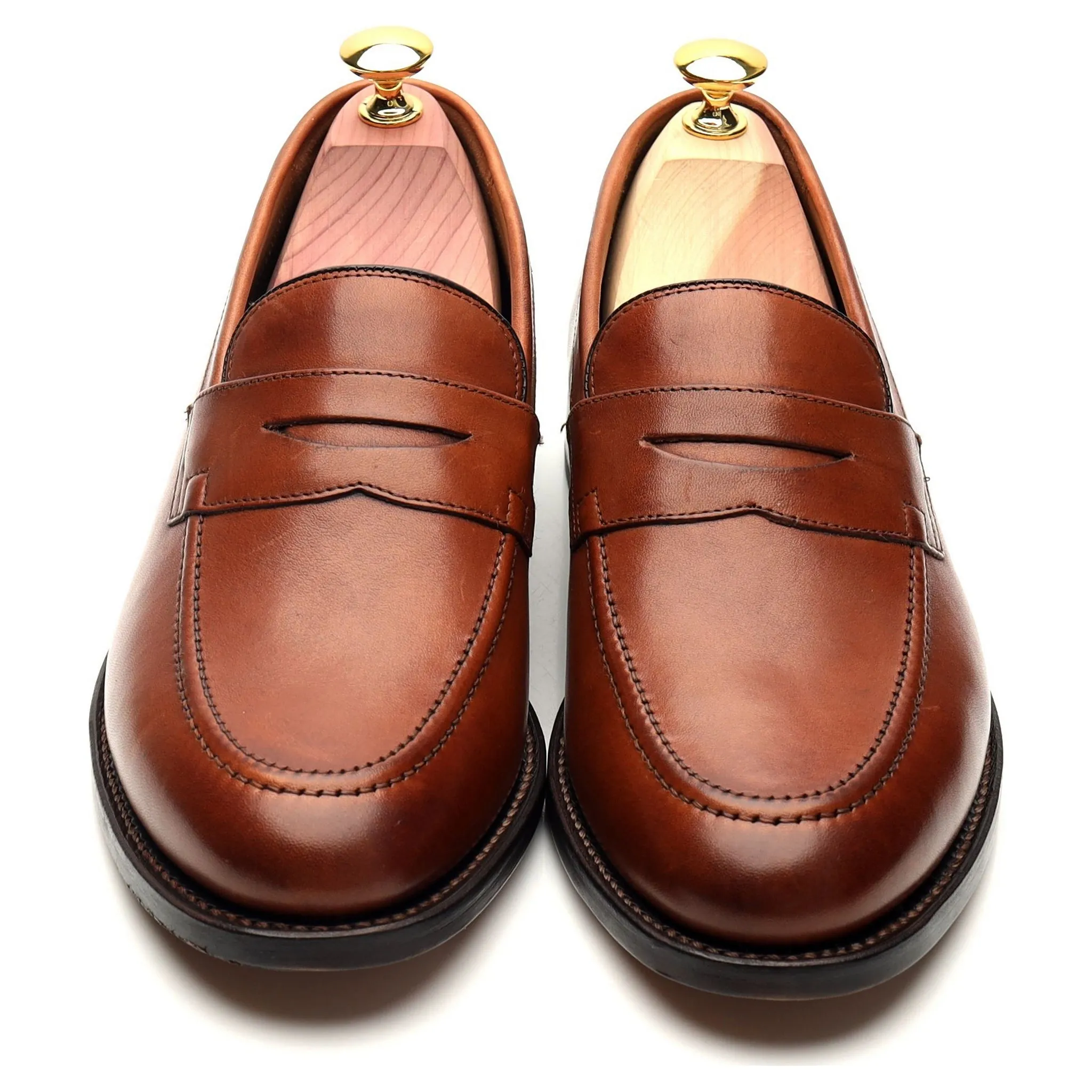 'Barcelona 2' Tan Brown Leather Loafer UK 7