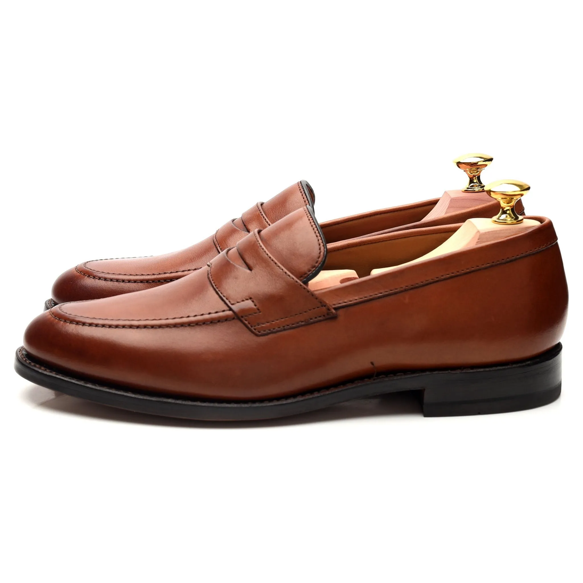 'Barcelona 2' Tan Brown Leather Loafer UK 7