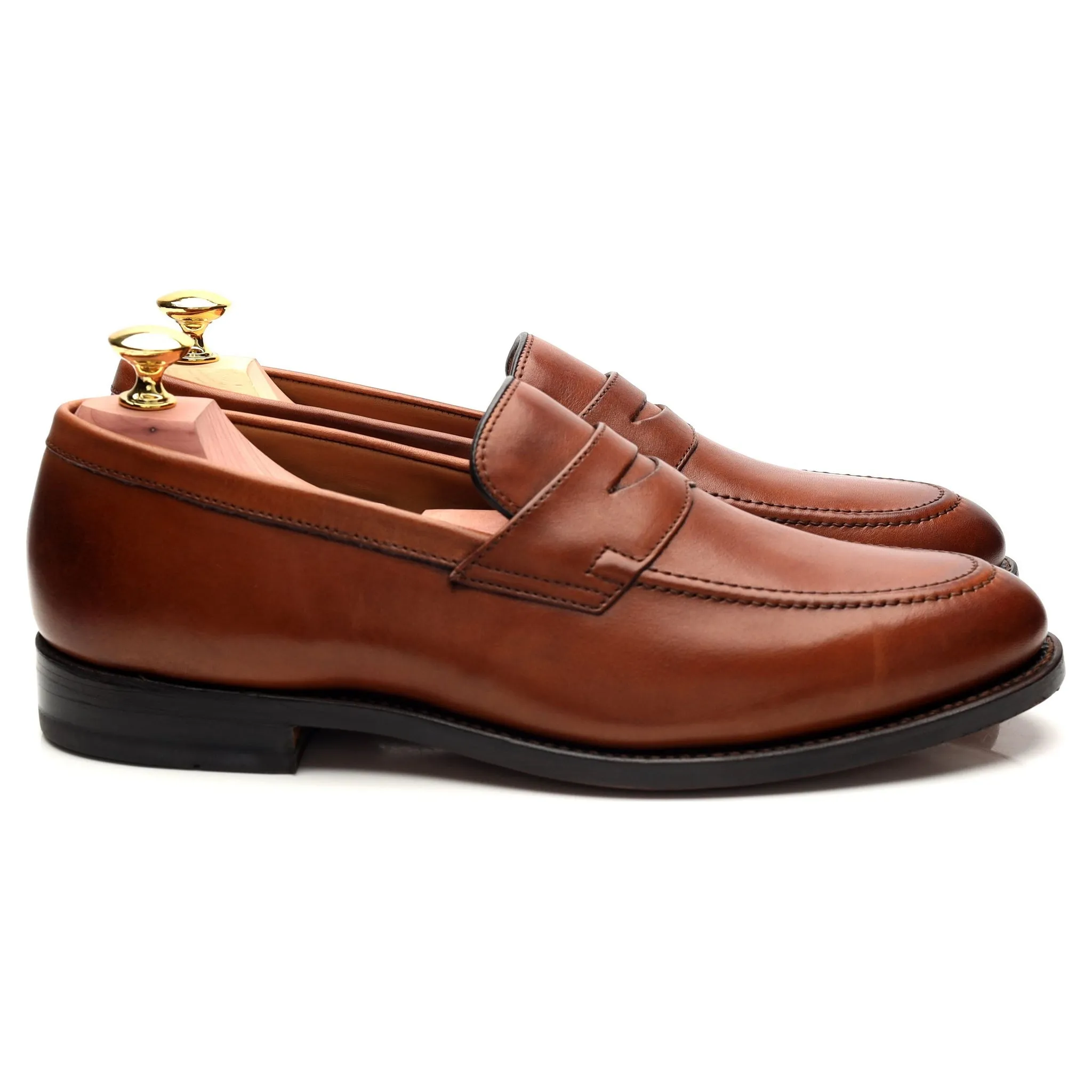 'Barcelona 2' Tan Brown Leather Loafer UK 7
