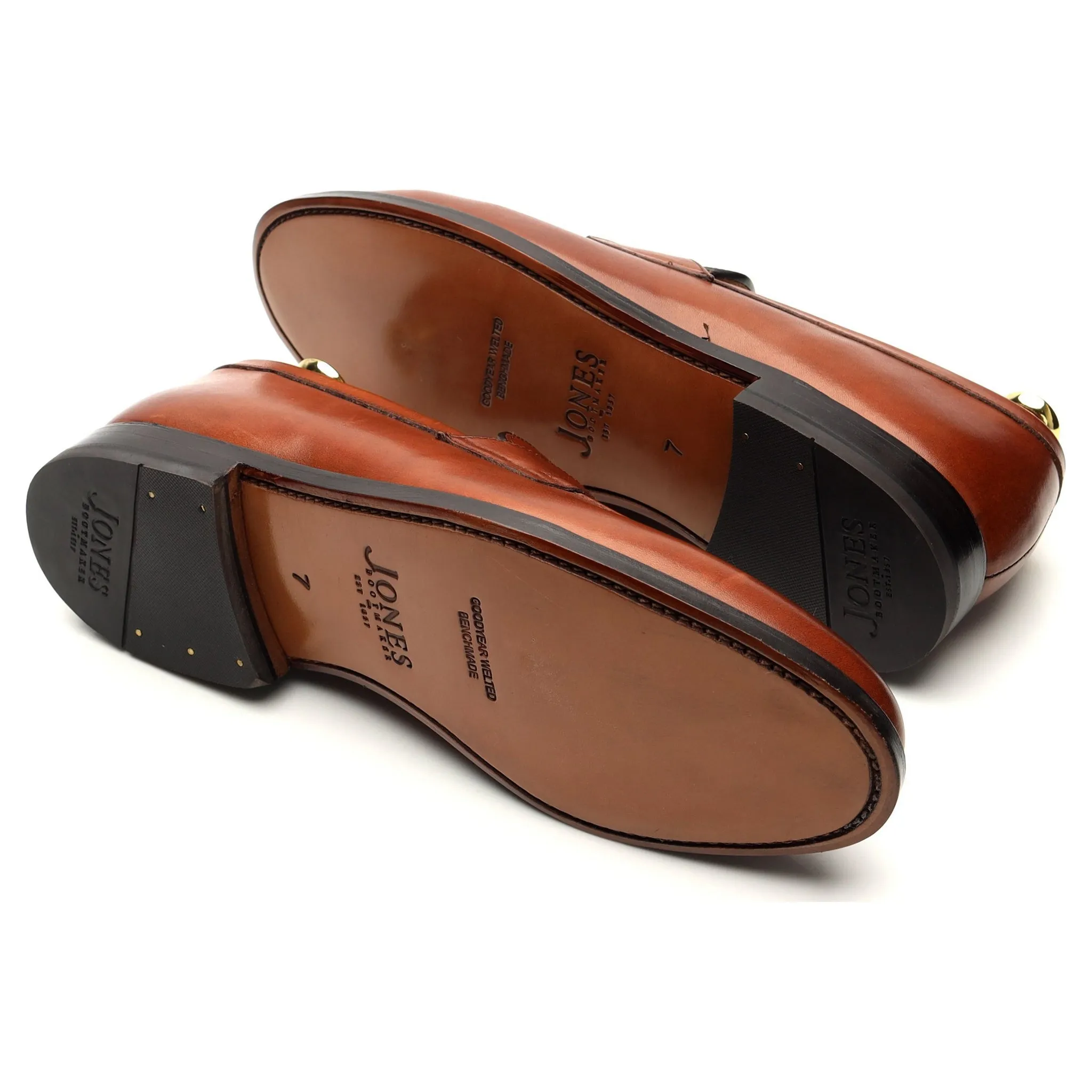'Barcelona 2' Tan Brown Leather Loafer UK 7