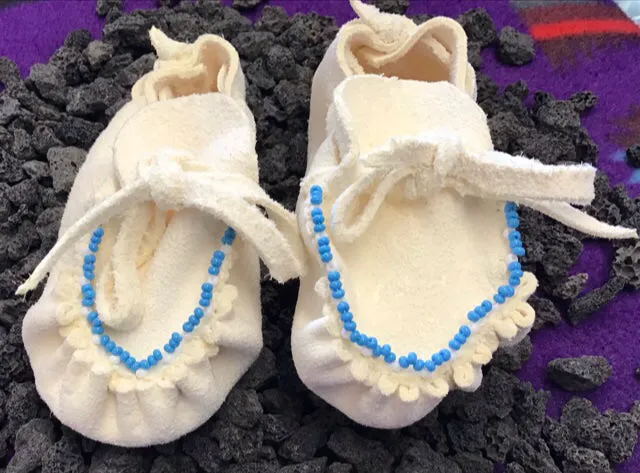 Beaded & Pucker Baby Moccasins