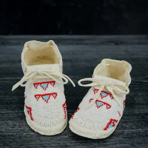 Beaded Leather Moccasins - 18 Month In Stock #2