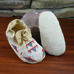 Beaded Leather Moccasins - Infant Sizes