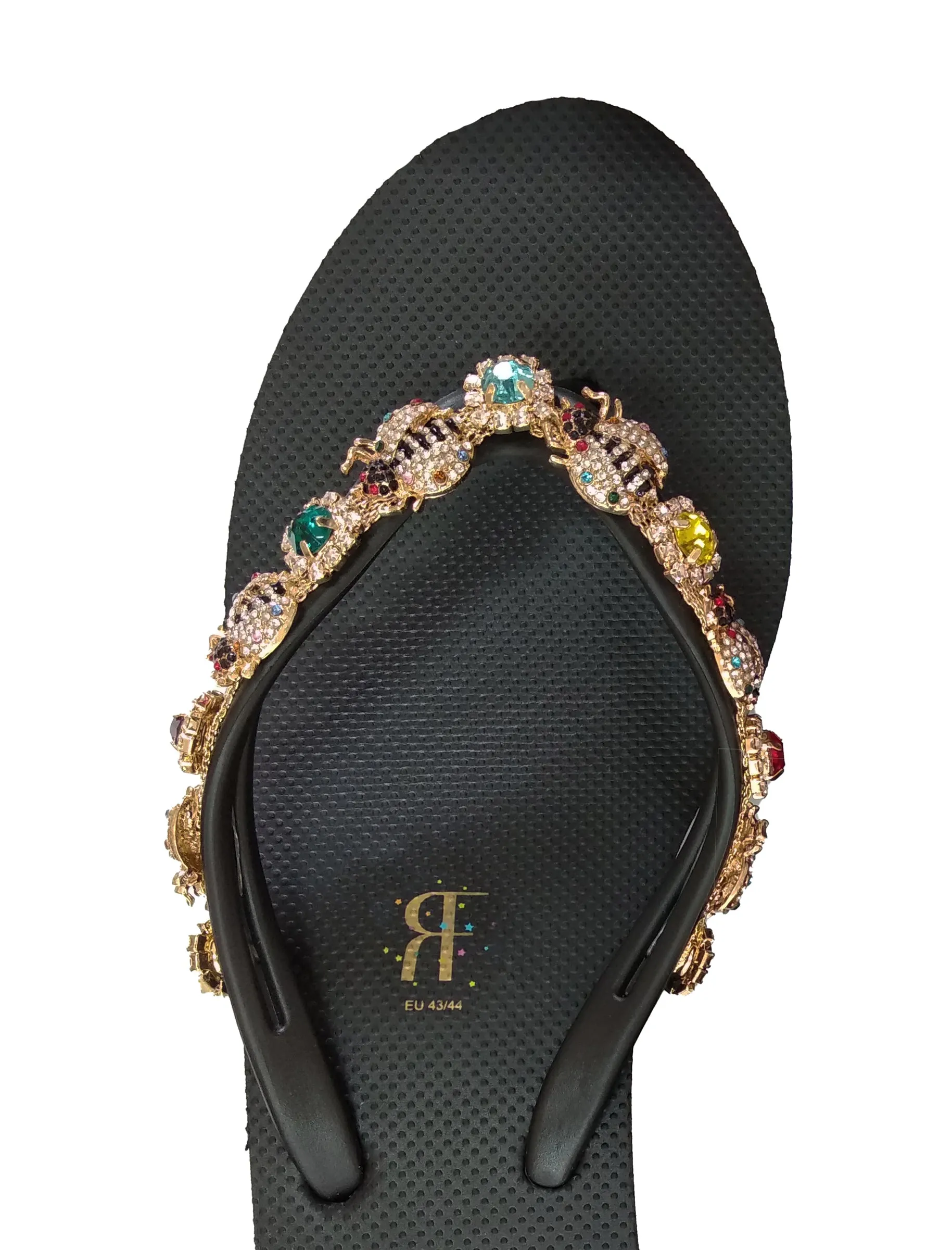 Bee Rhinestone Black High Heels