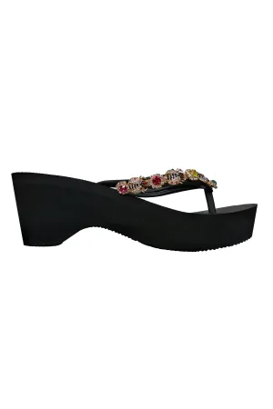 Bee Rhinestone Black High Heels