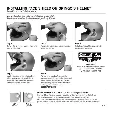 Biltwell Gringo S ECE Helmet (Gloss Black Spectrum)