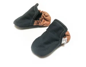 Black & Tan High Top Moccasins