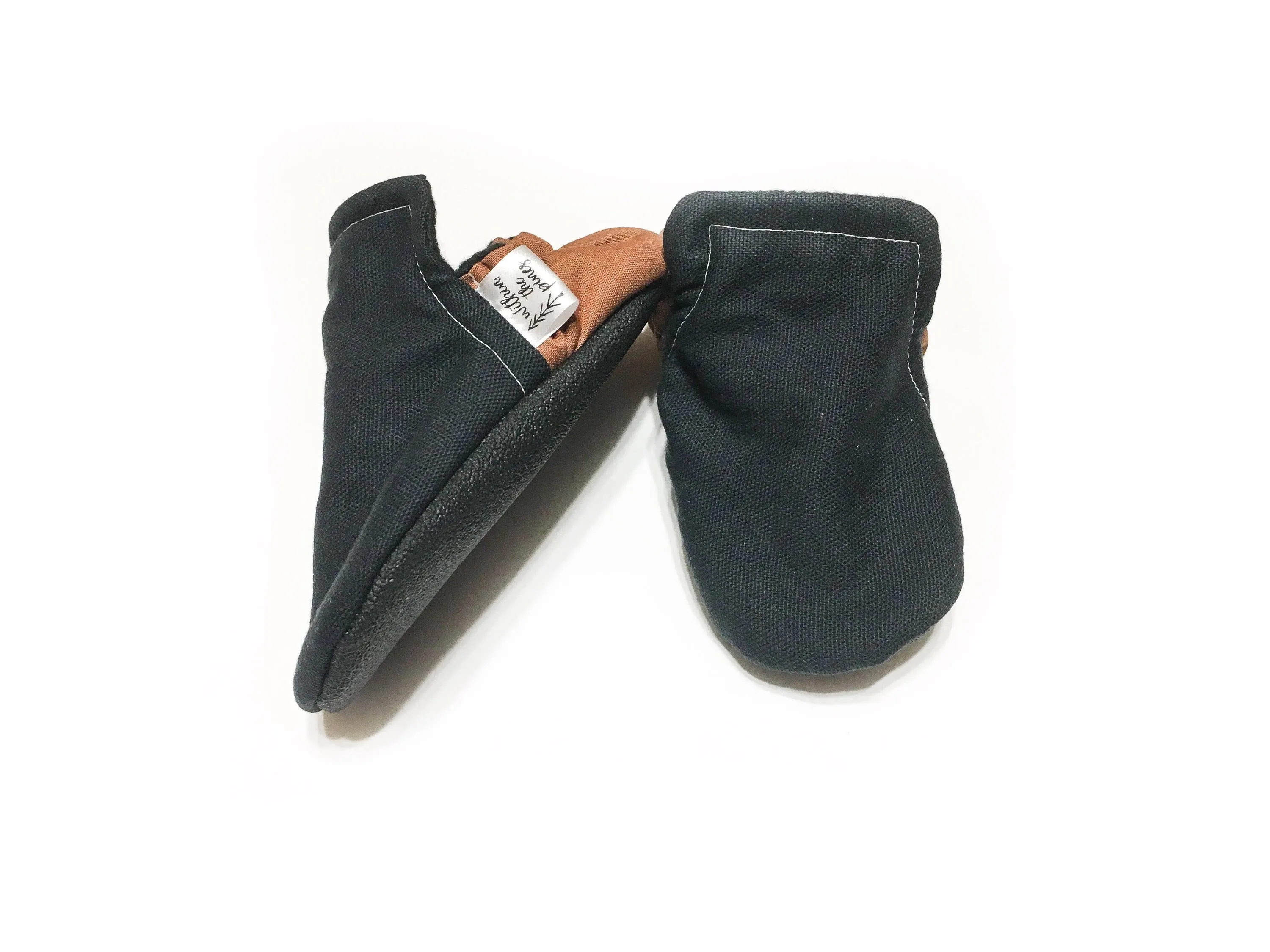 Black & Tan High Top Moccasins