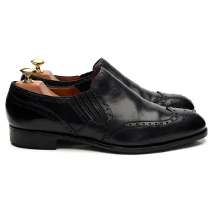 Black Leather Lazyman Slip On Loafers UK 8.5 E