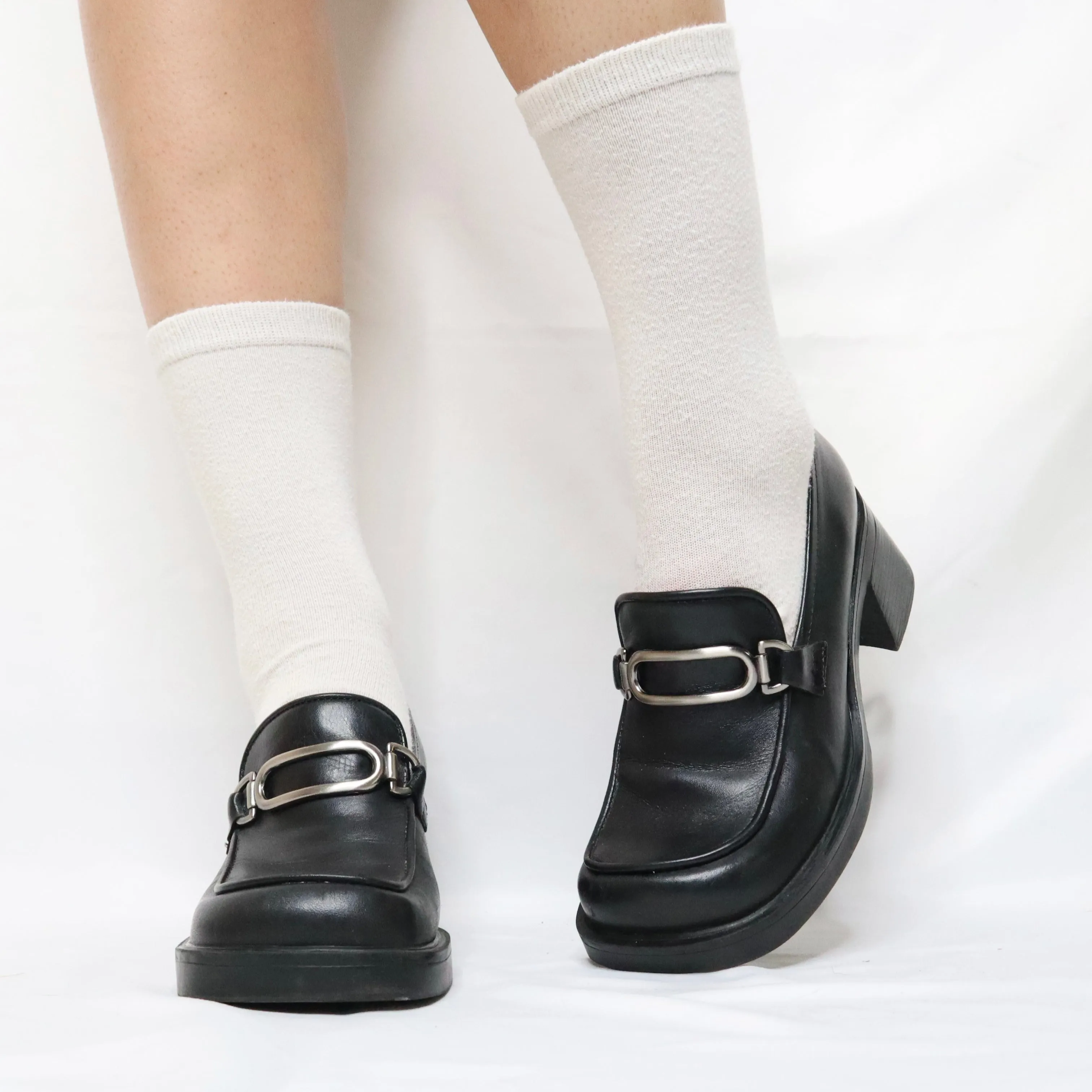 Black Platform Loafers (6.5 US)