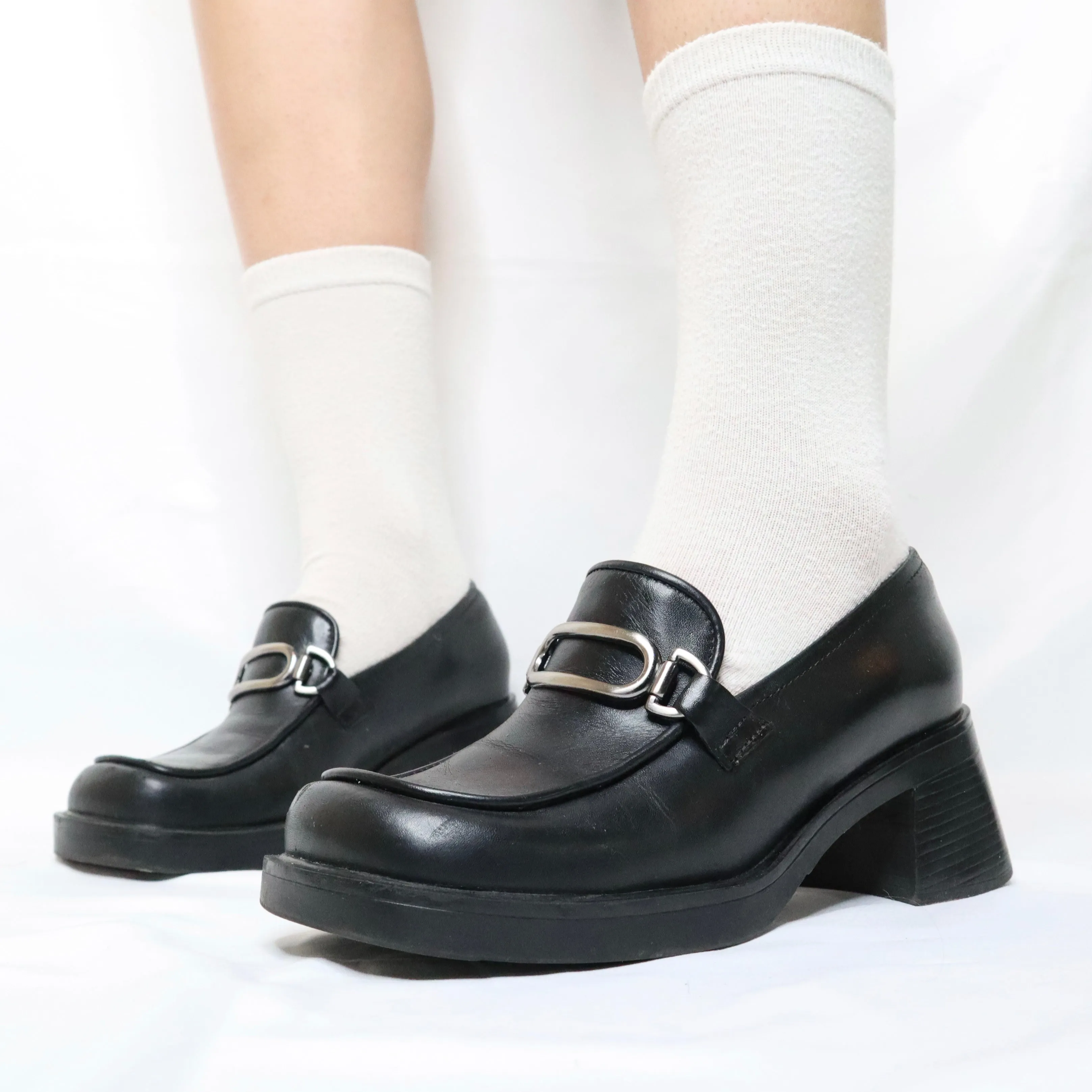 Black Platform Loafers (6.5 US)