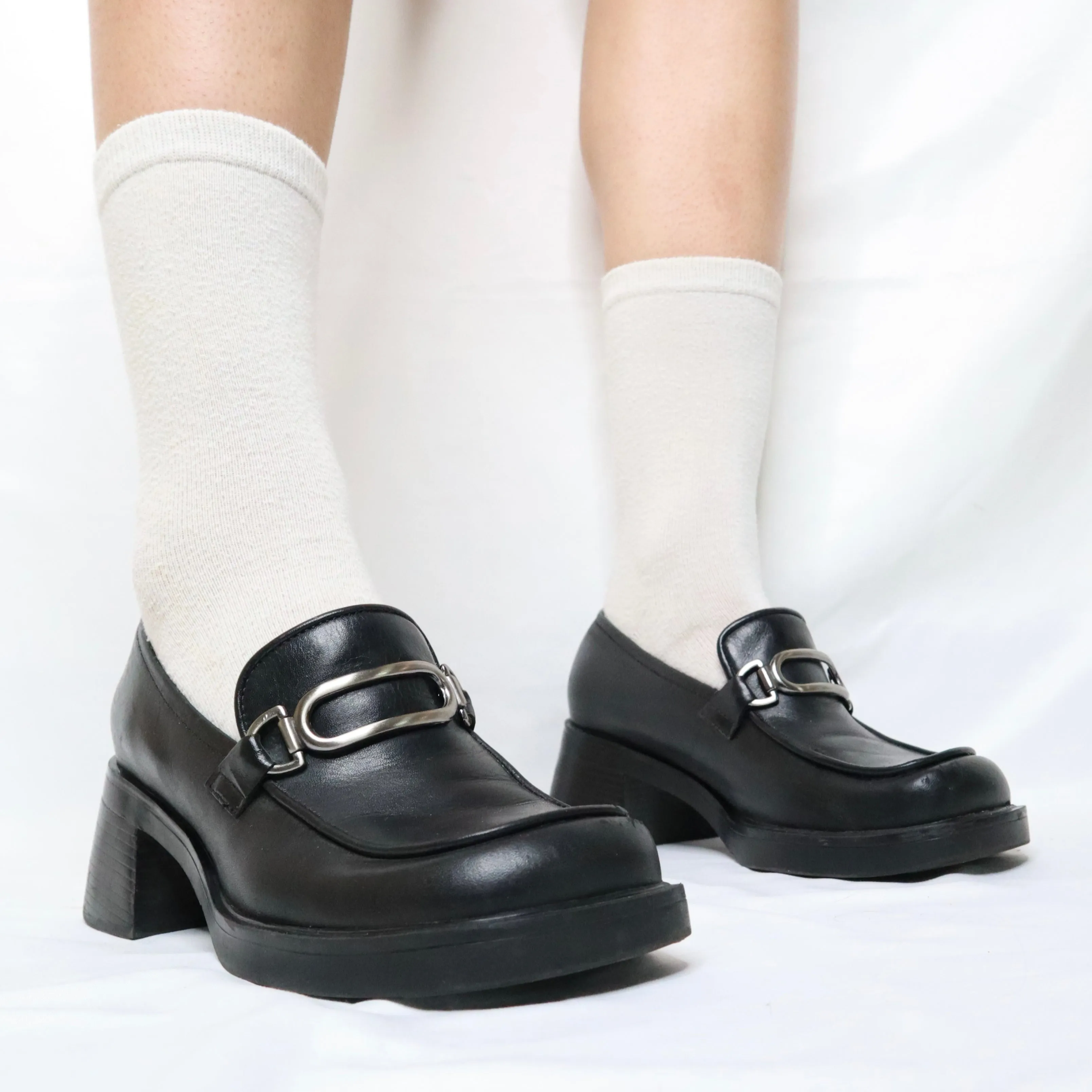 Black Platform Loafers (6.5 US)