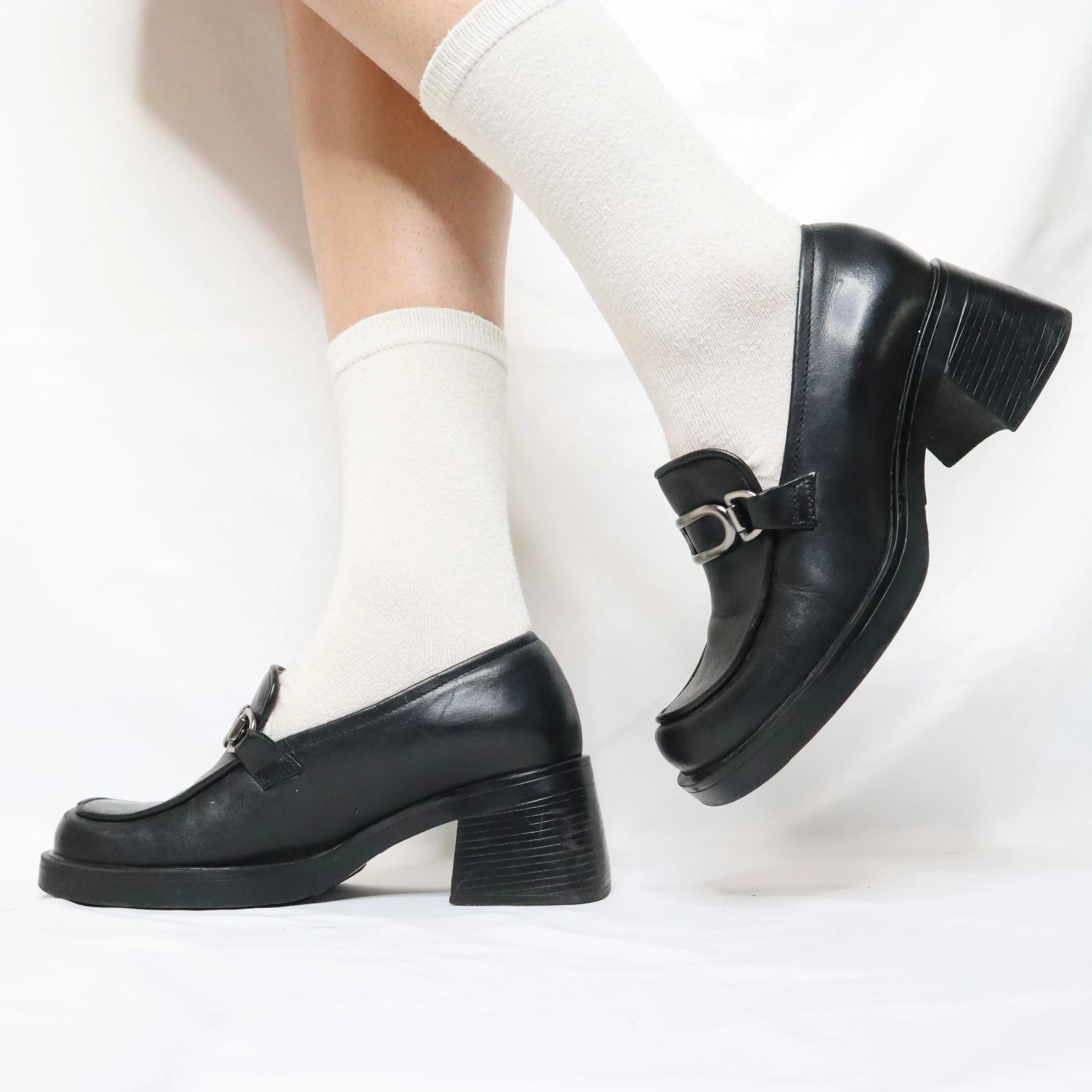 Black Platform Loafers (6.5 US)