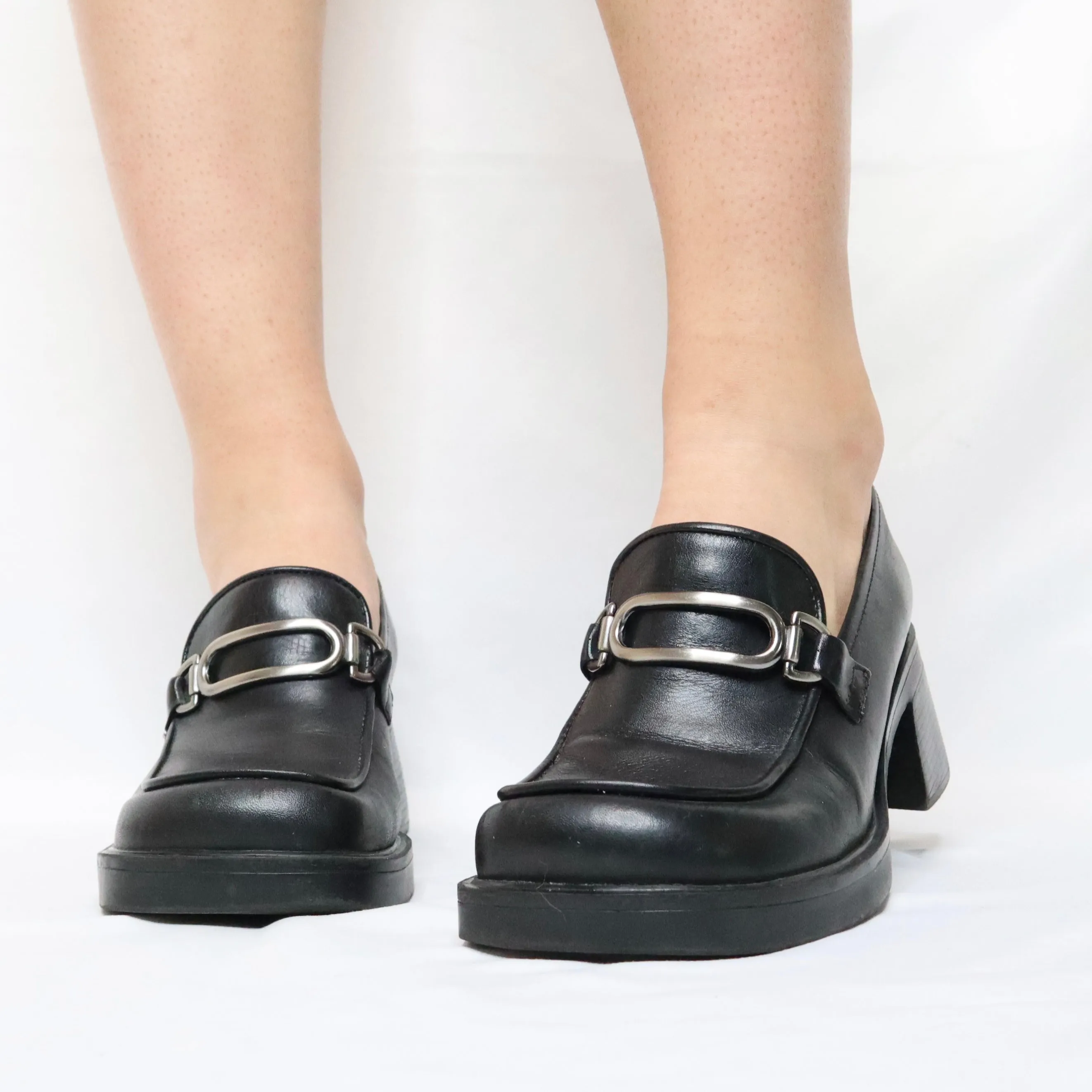 Black Platform Loafers (6.5 US)