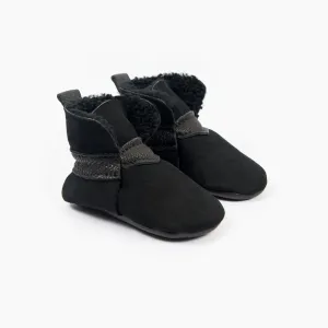 BLACK SHEEPSKIN BOOTIES
