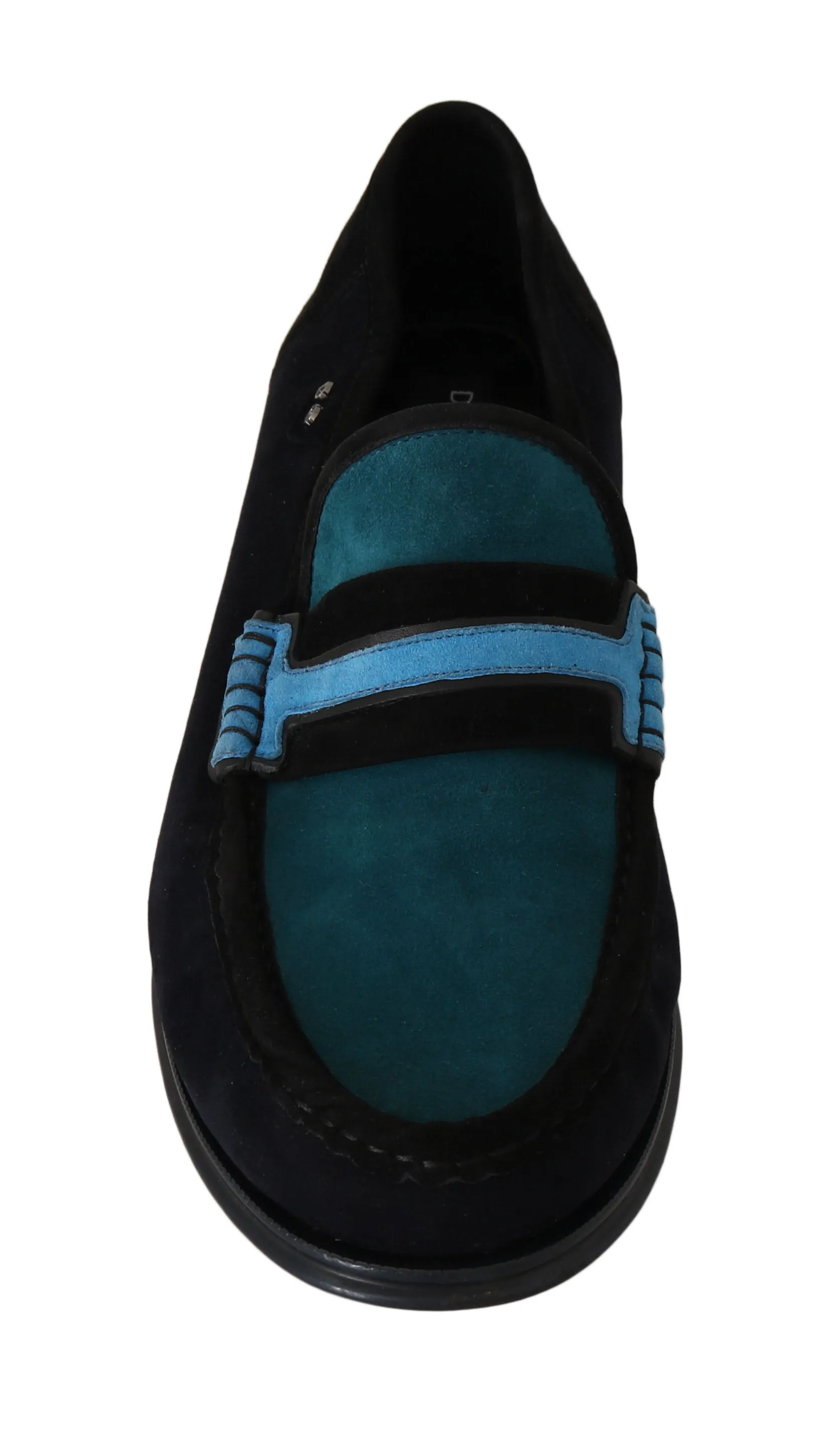 Blue Suede Goatskin Moccasins Loafers