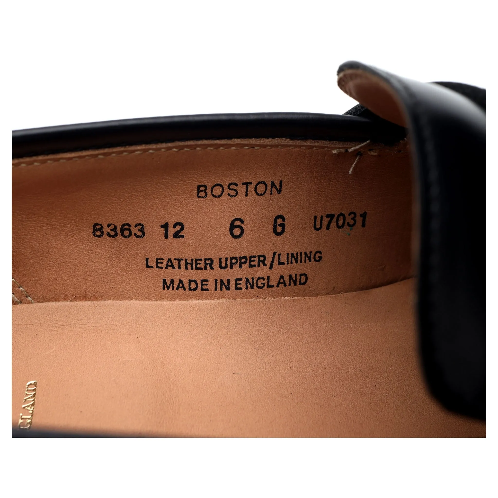 'Boston' Black Leather Loafer UK 6 G